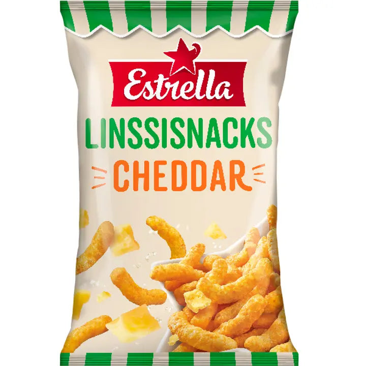 Estrella Linssisnacks Cheddar 125g-Estrella 扁豆零食 切达干酪 125g