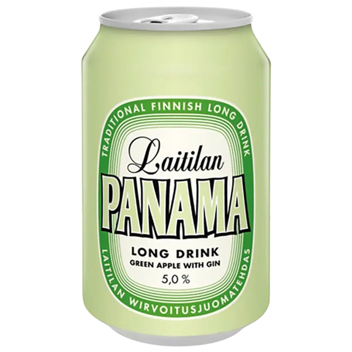 Laitilan Panama Green Apple 5,0% 0,33L ginipohjainen omenanmakuinen long drink｜Laitilan 巴拿马青苹果 5.0% 0.33L GIN苹果味长饮