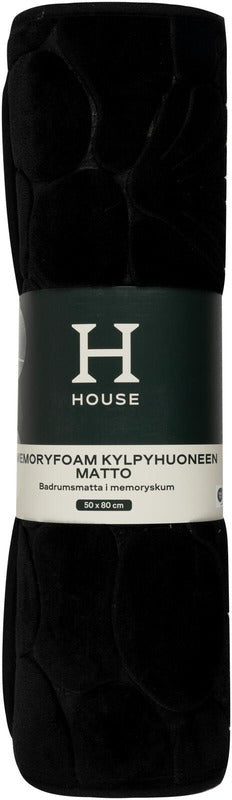 House 浴室地垫 memory foam Shell 50x80厘米 黑色