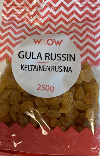 WAOW 250 g Keltainen rusina