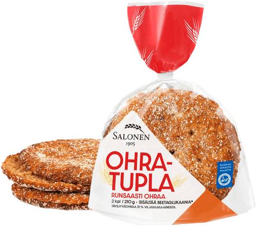 Leipomo Salonen Ohratupla 2/210 g ohraleipä, halkaistu｜Leipomo Salonen 双份大麦面包 2/210克，切半