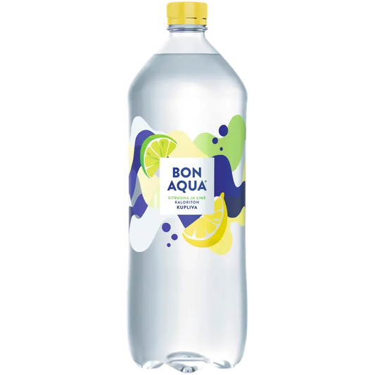 Bonaqua Sitruuna-Lime Hiilihapotettu juoma muovipullo 1,5 L｜Bonaqua 柠檬酸橙碳酸饮料塑料瓶 1,5 L