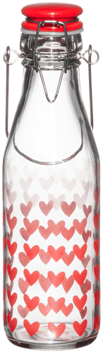 Marjukka Lasipullo patenttikorkilla sydän 500 ml
