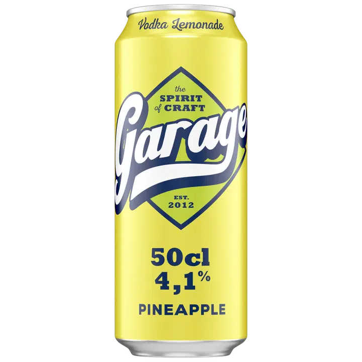 Garage Vodka Lemonade Pineapple maustettu alkoholijuoma 4,1 % tölkki 0,5 L｜Garage 伏特加柠檬水菠萝味饮料 4.1% 罐装 0,5 L