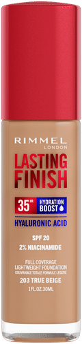 Rimmel London Rimmel Lasting Finish 35H粉底液30ml，203 True Beige