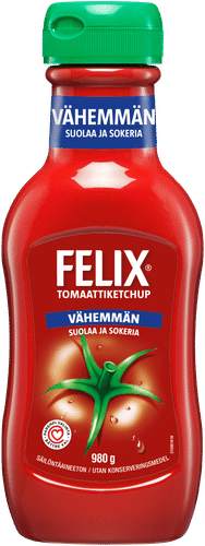 Felix 减盐减糖番茄酱 980g｜Felix vähemmän suolaa ja sokeria ketsuppi 980g