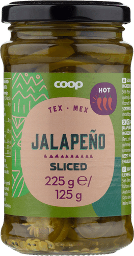 Coop 墨西哥辣椒片盐水浸辣味 225 g｜Coop jalapenoviipaleet suolaliemessä hot 225 g