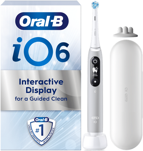 Oral-B iO 6 Grey sähköhammasharja, 2 Vaihtoharjaa, 1 Matkakotelo