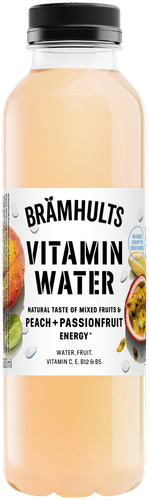 Brämhults Vitamin Water vitaminoitu Rypäle-persikka-passion-sitruuna hedelmäjuoma 0,5 L