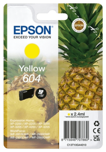 Epson mustepatruuna 604 keltainen