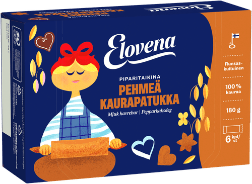 Elovena 6x30克姜饼味软燕麦棒