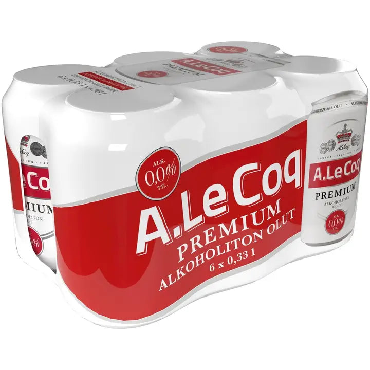 6 x A. Le Coq Alkoholiton 0,0% olut 0,33 l tlk｜A. Le Coq 6 x A. Le Coq 0度 0.0% 饮料 0.33 升 tlk