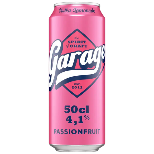 Garage Vodka Lemonade Passionfruit juomasekoitus 4,1 % tölkki 0,5 L｜Garage 伏特加柠檬水百香果混合饮料 4.1% 罐装 0,5 L