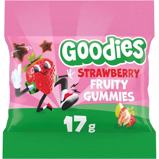 Goodies Strawberry Fruity Gummies hedelmäpalat 17g｜None Goodies 草莓果味软糖 水果片 17g