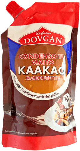 Dovgan Kondensoitu maito kaakaolla, makeutettu 300 g / 232 ml｜Dovgan 可可味甜炼乳 300克 232 ml