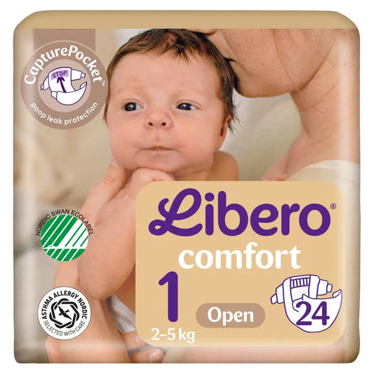 LIBERO Comfort koko 1, 24 kpl, 2-5kg｜Libero 舒适尺寸 1，24 件，2-5 公斤