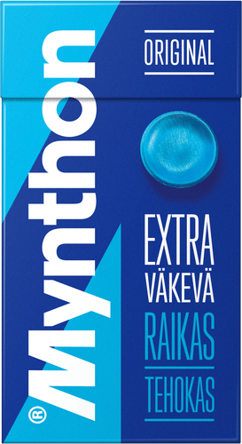 Mynthon 原味特强润喉糖 39g｜Mynthon Original Extra Väkevä kurkkupastilli 39g