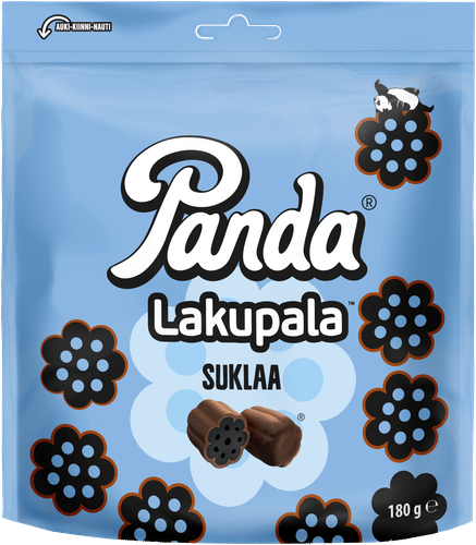 Panda 拉库块巧克力甘草糖 180g｜Panda Lakupala suklaa lakritsi 180g