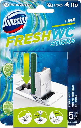 Domestos Lime 马桶清洁除臭棒 适用于IDO马桶 5x9.5g 5 kpl