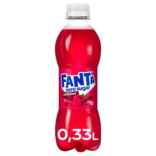 Fanta Vadelma Zero virvoitusjuoma muovipullo 0.33 L｜Fanta 覆盆子零软饮料塑料瓶 0.33 L