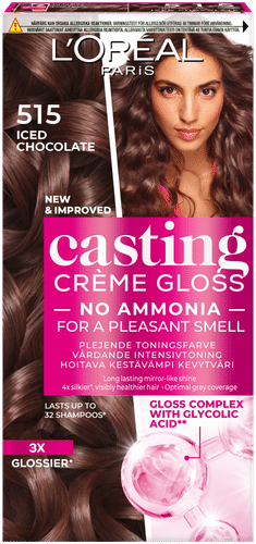 L'Oréal Paris Casting Crème Gloss 515 冰巧克力浅棕灰棕半永久染发 1kpl
