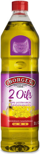 Borges 1升 Borges 双油 菜籽油和特级初榨橄榄油混合油｜1L Borges 2 Oils Rypsi- ja neitsytoliiviöljysekoitus