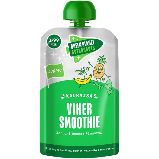 Green Planet Astronauts Luomu Kauraisa Vihersmoothie, 12kk+ 120g｜Green Planet Astronauts 有机燕麦绿冰沙，12 个月以上 120g