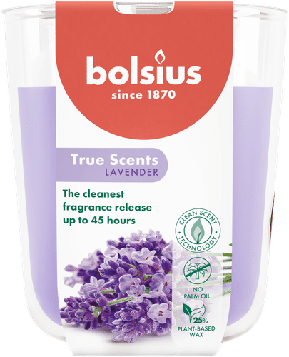 Bolsius True Scents – 罐装香薰蜡烛 – 薰衣草 – 蓝紫色 – 大号