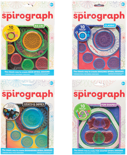 Spirograph askartelusetti,  4 erilaista
