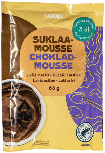 Coop suklaamousseainekset 63 g｜Coop 巧克力慕斯配料 63g