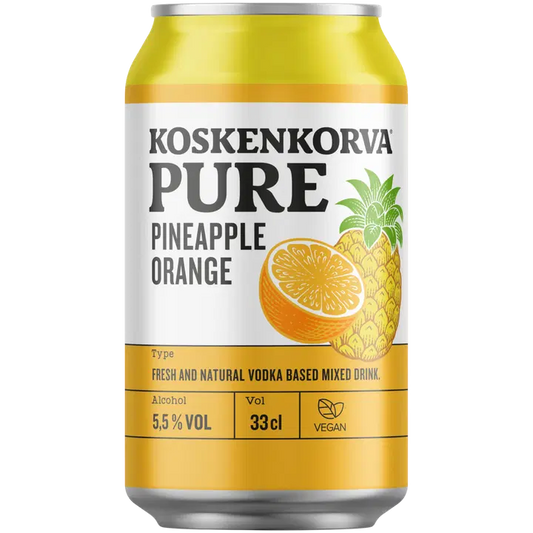 Koskenkorva PURE Pineapple-Orange 5,5% 33cl CAN｜KOSKENKORVA 纯菠萝橙 5.5% 33cl 罐装