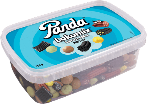 Panda LakuMix 派对盒甘草糖混合装 550g｜Panda LakuMix partybox lakritsisekoitus 550g