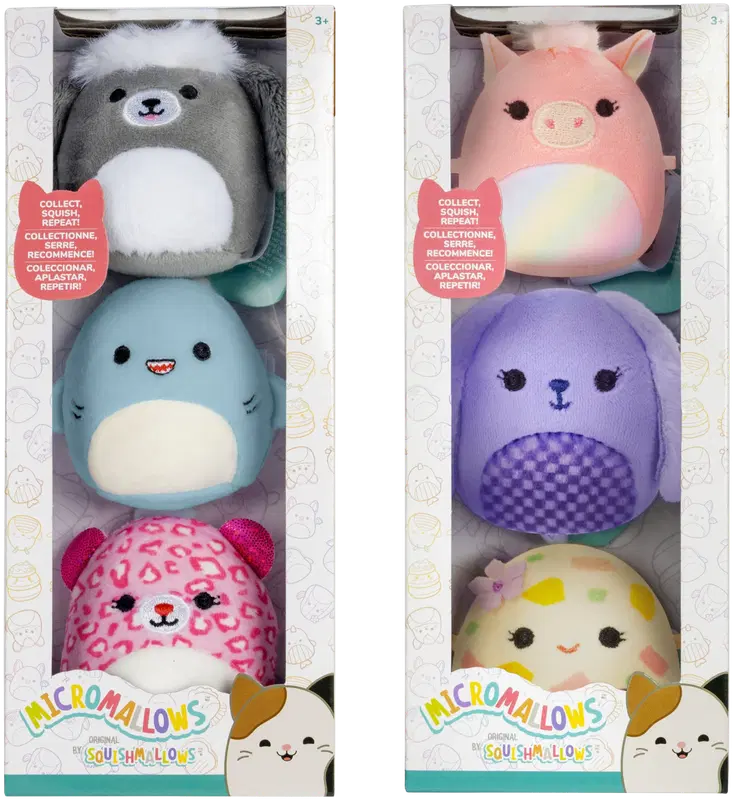 Squishmallows Micromallows 6厘米毛绒玩具 3 kpl