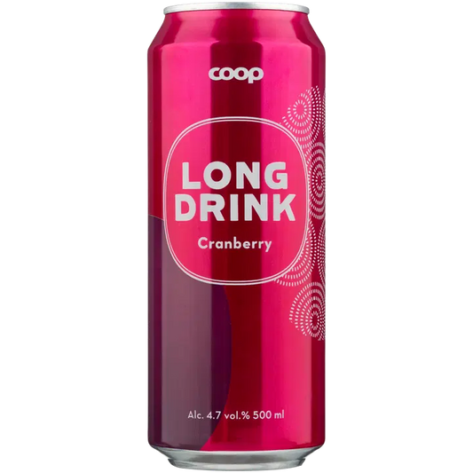 Coop Cranberry long drink 4,7 % 0,5 l tlk｜Coop 蔓越莓长饮 4.7% 0.5 l tlk