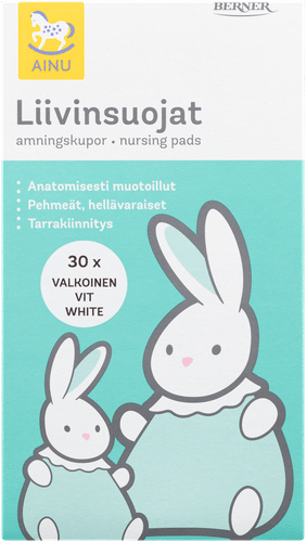 Ainu 30片白色护胸垫｜Ainu 30kpl Liivinsuoja valkoinen