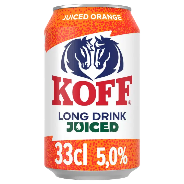 Koff Long Drink Juiced Orange long drink 5 % tölkki 0,33 L｜Koff 长饮橙汁长饮 5% 罐装 0,33 L