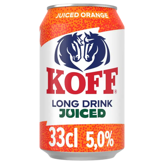Koff Long Drink Juiced Orange long drink 5 % tölkki 0,33 L｜Koff 长饮橙汁长饮 5% 罐装 0,33 L
