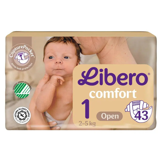 LIBERO Comfort koko 1, 43 kpl, 2-5kg｜Libero 舒适尺寸 1，43 件，2-5 公斤