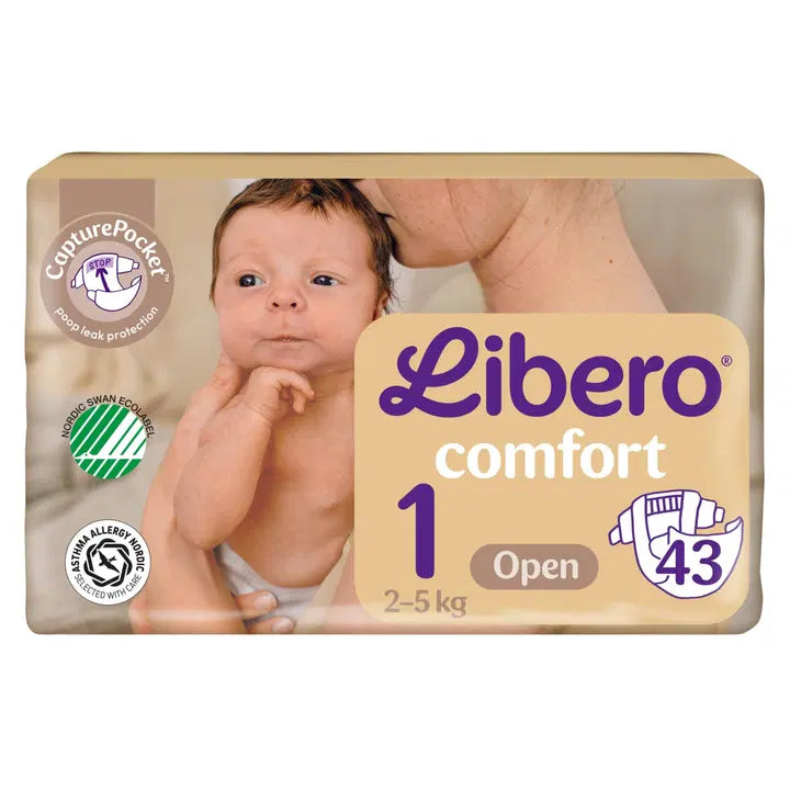 LIBERO Comfort koko 1, 43 kpl, 2-5kg｜Libero 舒适尺寸 1，43 件，2-5 公斤