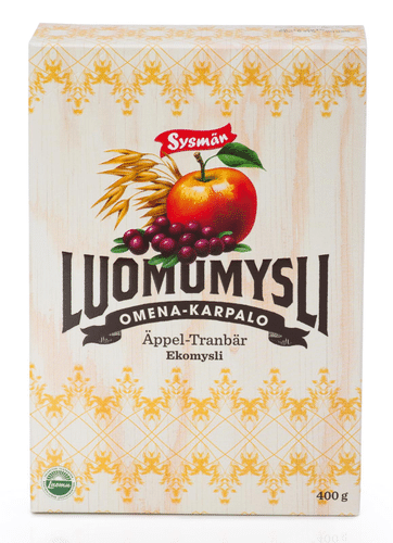 Sysmän Luomuherkut Omena-Karpalo Luomumysli 400g｜Sysmän Luomuherkut 苹果蔓越莓有机麦片 400g