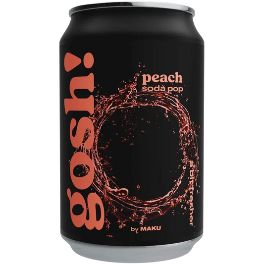 Gosh! Peach Soda Pop 0,33l tlk virvoitusjuoma｜GOSH ！桃子汽水 0.33l tlk 软饮料