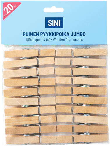 SINI 木质晾衣夹 加大号 20kpl