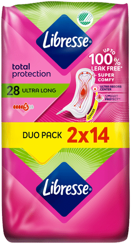 LIBRESSE Ultra Long siivetön side 28 kpl duo pack