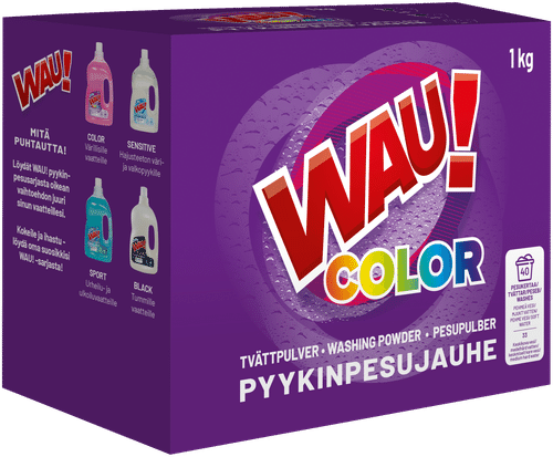 WAU 彩色衣物洗衣粉 1公斤 33次洗涤