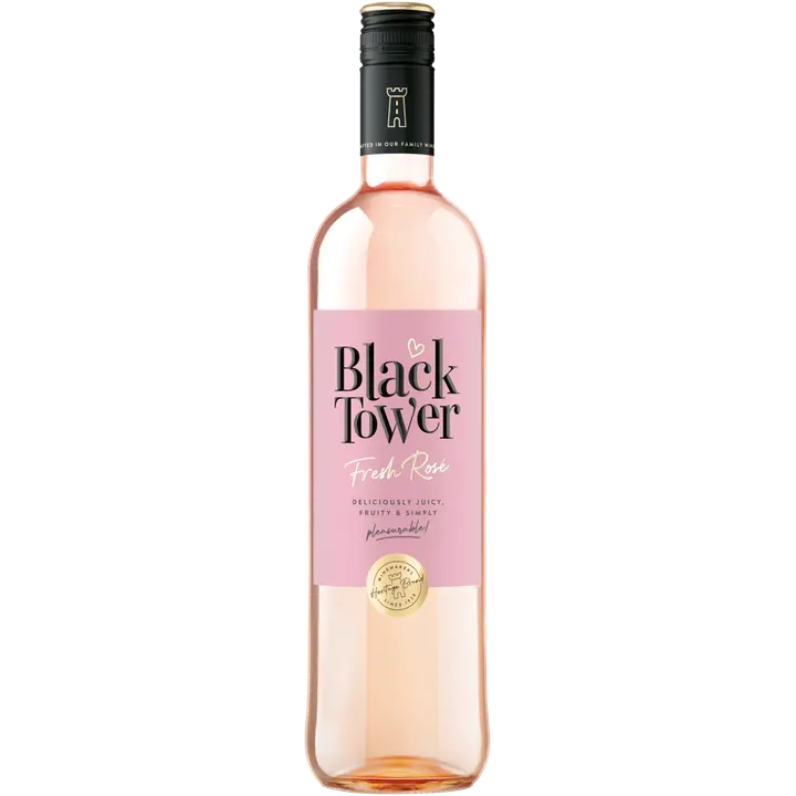 Black Tower Rosé 8 til-% 0,75 l plo｜Black Tower 桃红葡萄饮料 8 vol% 0.75 l plo