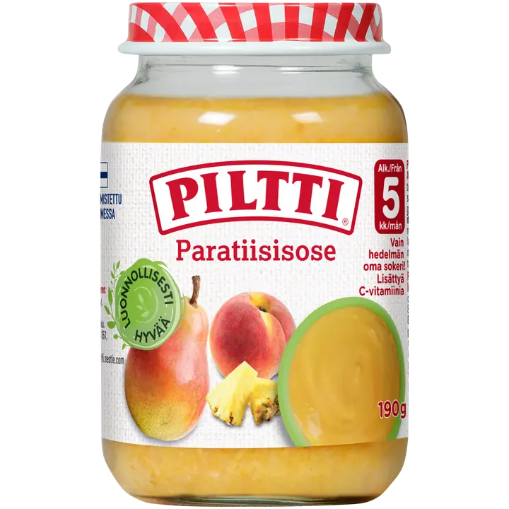 PILTTI 190g Paratiisisose hedelmäsose 5kk｜Piltti 190克天堂果泥果泥5个月