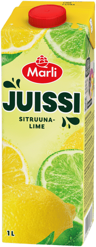 Marli Juissi Sitruuna-limemehujuoma 1 L｜Juissi Marli Juissi 柠檬酸橙汁饮料 1 L