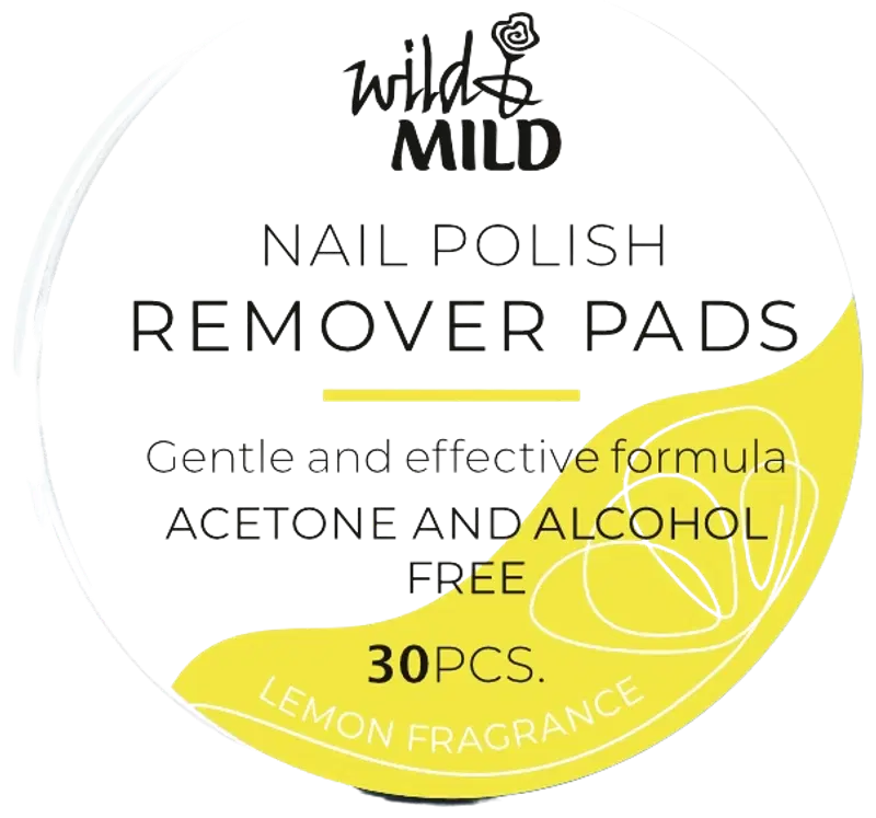 Wild&Mild 柠檬卸甲巾 30 pcs｜Wild&Mild Nail Polish Remover Pads Lemon 30 pcs