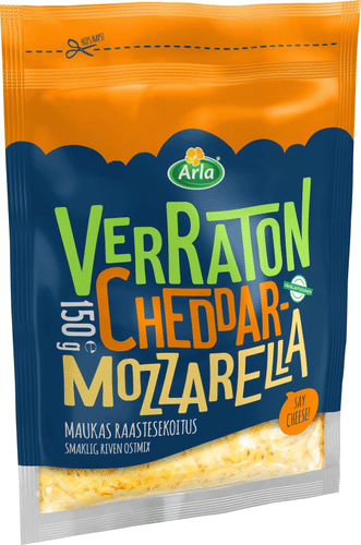 Arla Tolkuttomat Juustot Verraton Cheddar-Mozzarella raaste 150 g