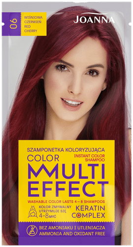 Joanna Multi Effect 洗发水 樱桃红 06